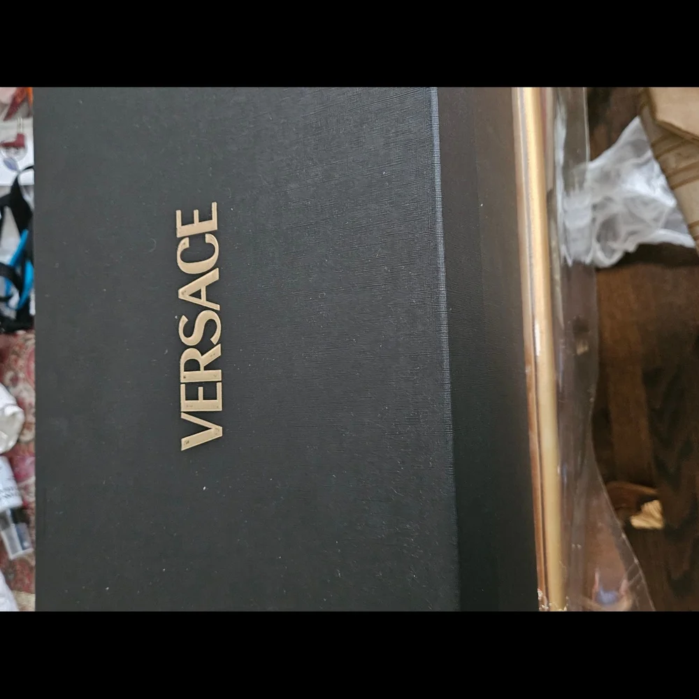Versace Men's Blue Suede Loafers with Silver Emblem - Picture 2 of 4